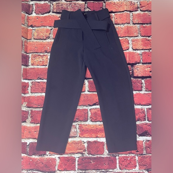 Wilfred - Aritzia High Waisted Tie-Front Grey Blue Pant size 00 - Picture 1 of 3